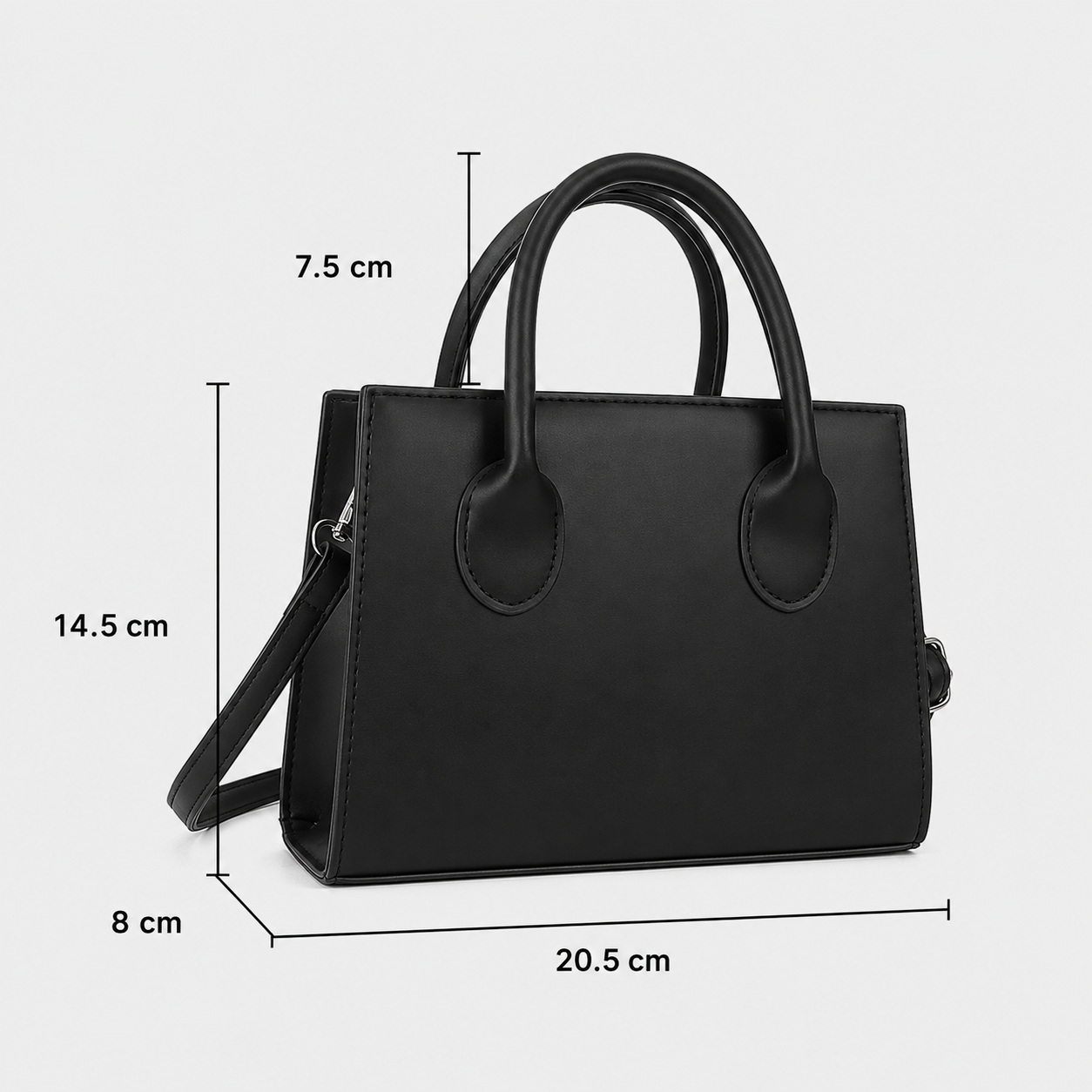 Crossbodyveske med glidelås
