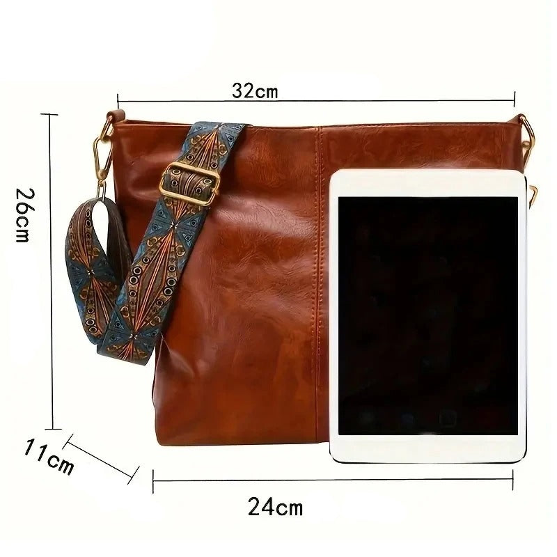 Mønstret crossbodyveske