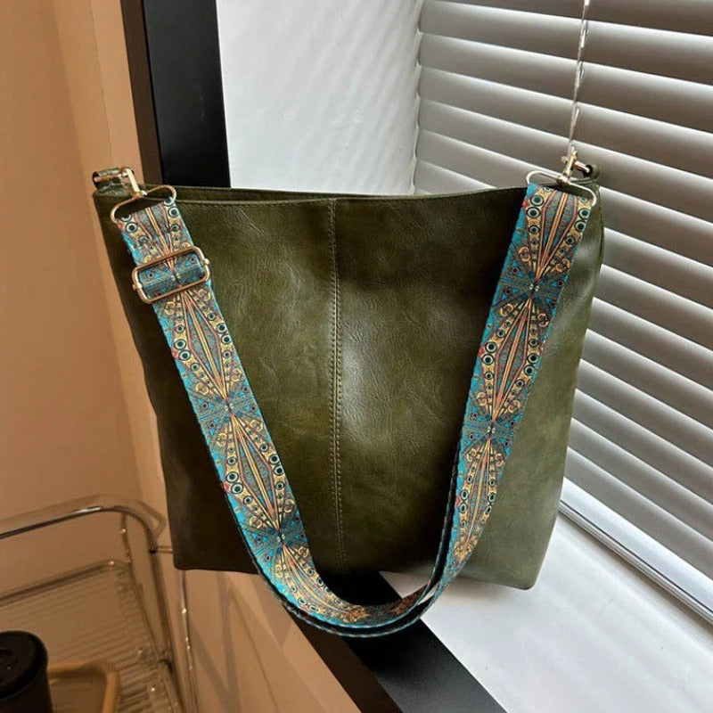 Mønstret crossbodyveske