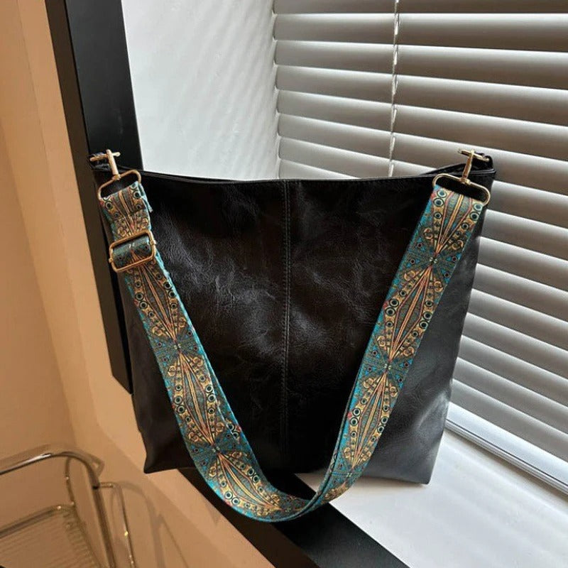 Mønstret crossbodyveske